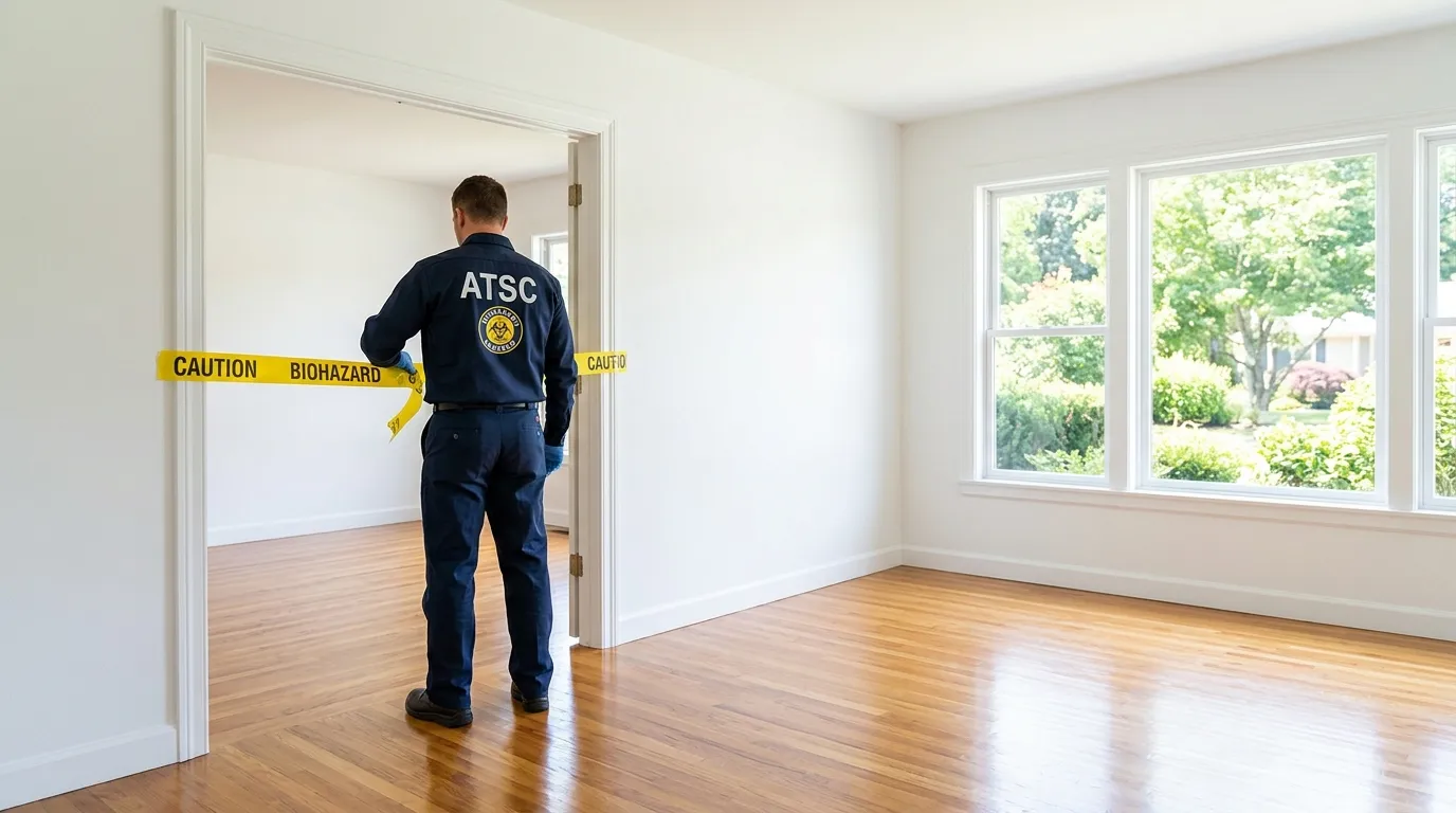 Certified biohazard cleanup crew performing Trauma Scene Cleanup in Suitland-Silver Hill